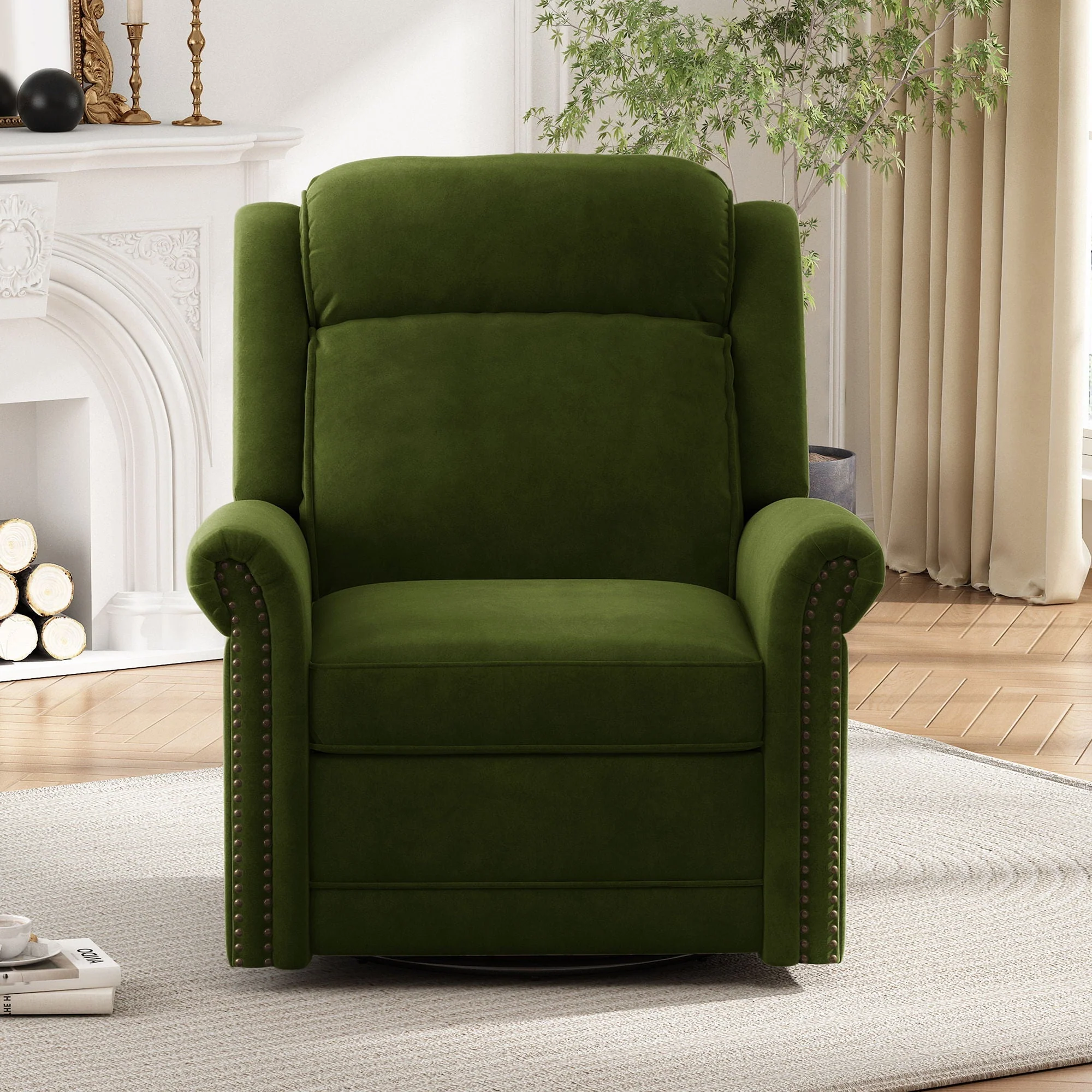 360 Degrees Swivel Recliner Manual Rocking With Adjustable Backrest - Image 6