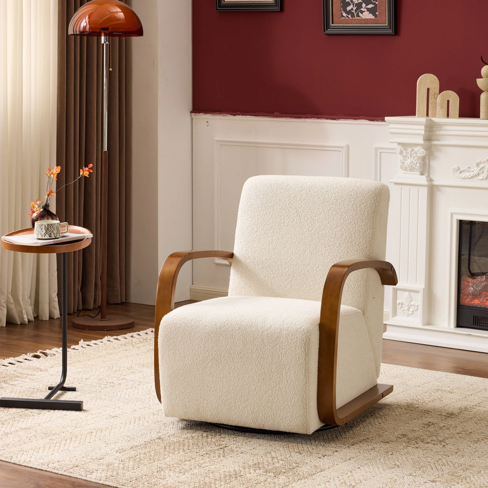 360° Swivel Accent Chair - Beige - Image 3