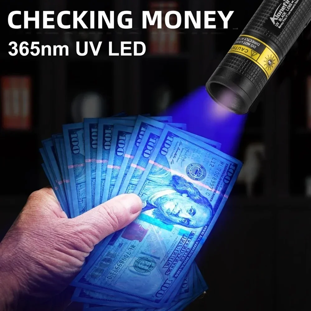 365nm UV Flashlight USB Rechargeable Mini Blacklight Pet Stain Detection - Image 4