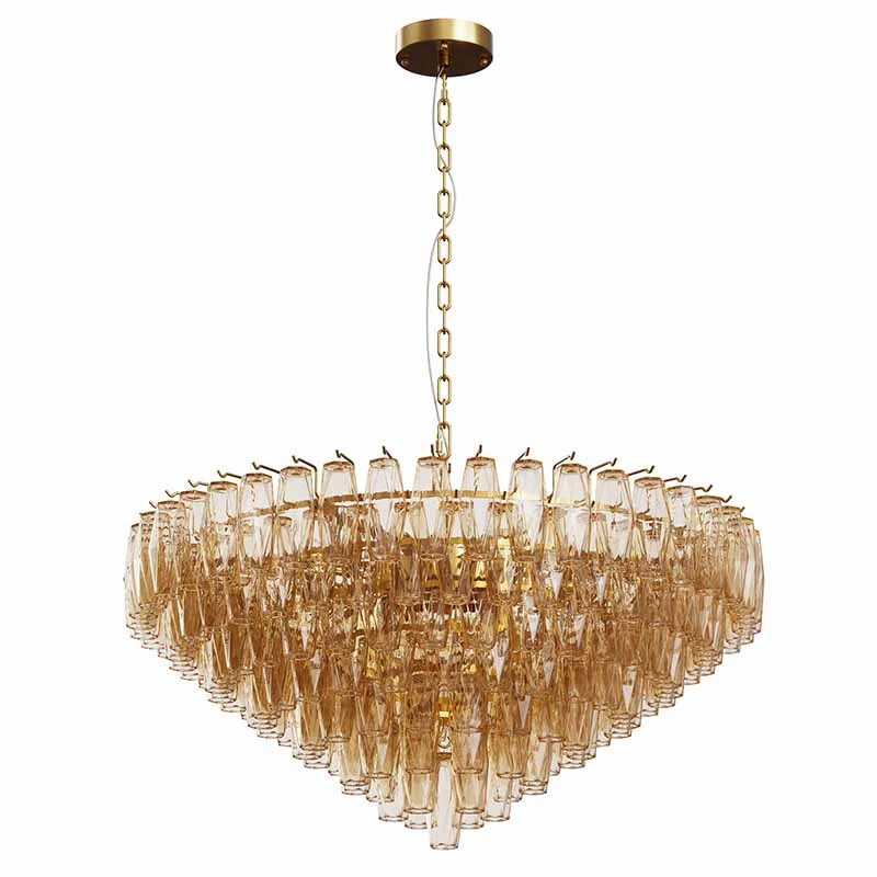 37" Extra Large 14-Light Gold Modern Round Chandelier - Image 10