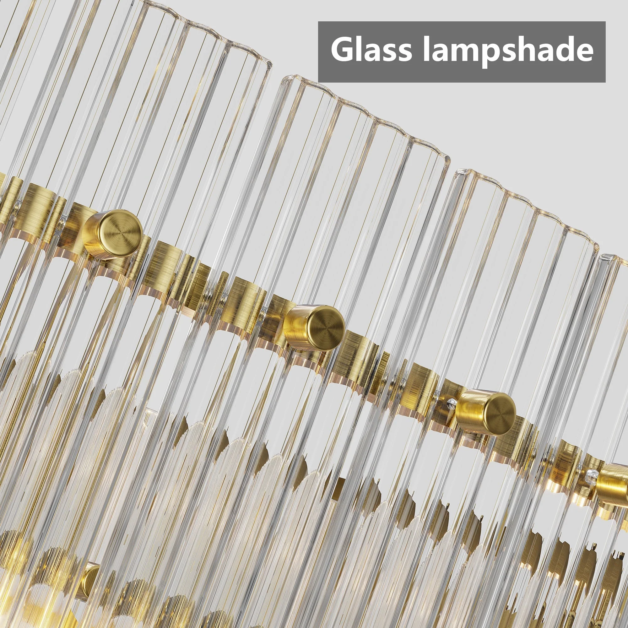 37' Modern Gold Round Chandelier,2-Tier 8-Light Water Ripple Crystal Glass Chandeliers,for Dining Room,Living Room,Bedroom,High Ceiling,Foyer Entryway,Luxury Chandelier - Image 6