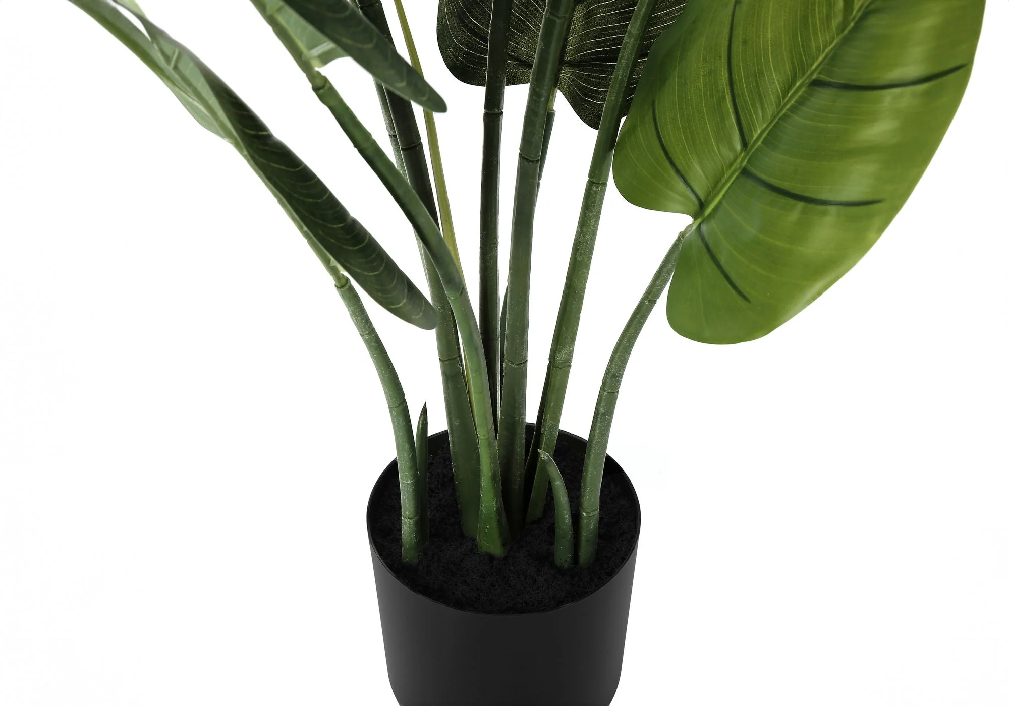 37" Tall, Artificial Plant, Aureum Tree, Indoor, Faux, Fake, Floor, Greenery, Potted, Real Touch, Decorative - Green / Black - Image 2