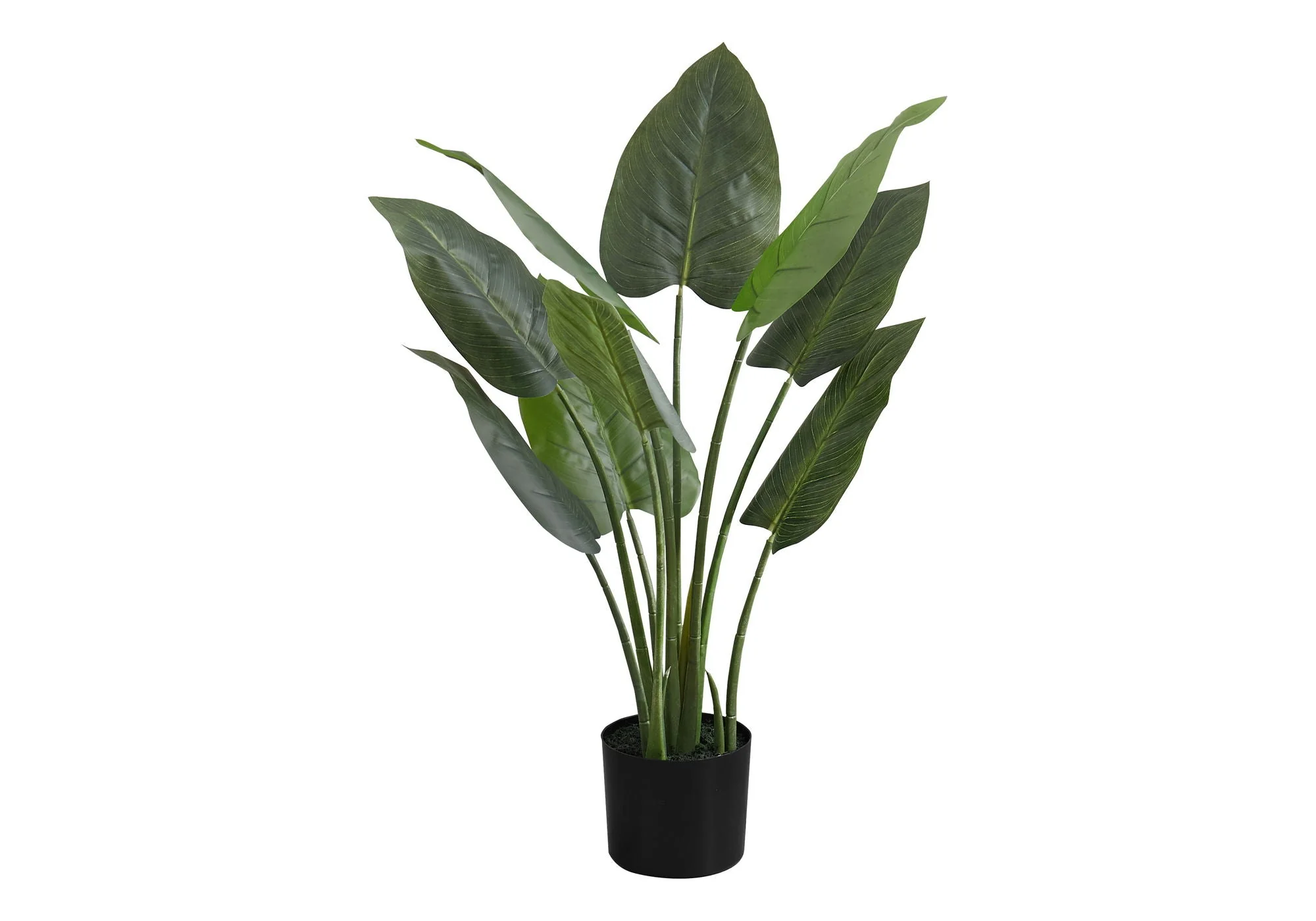 37" Tall, Artificial Plant, Aureum Tree, Indoor, Faux, Fake, Floor, Greenery, Potted, Real Touch, Decorative - Green / Black - Image 4