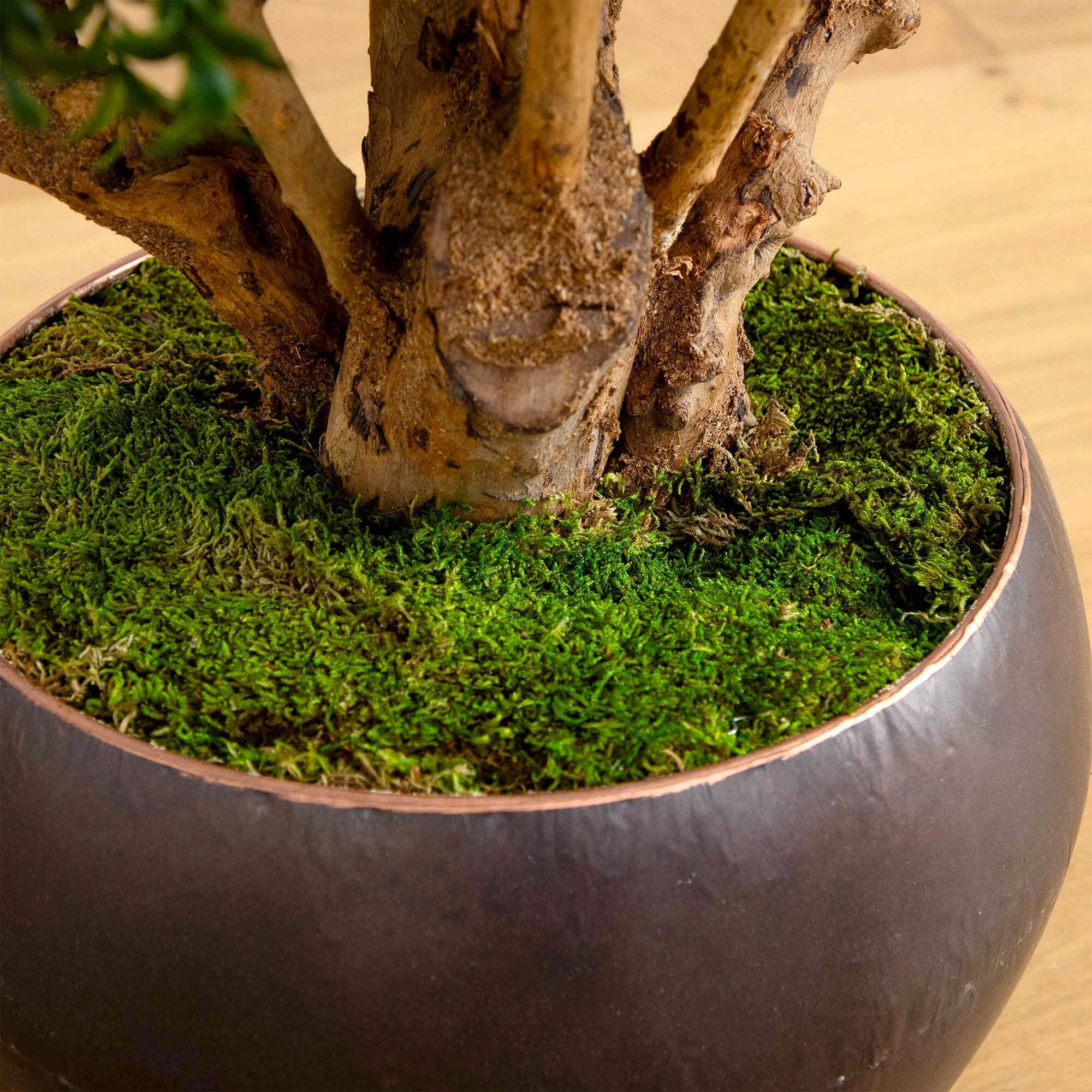 38” Boxwood Artificial Topiary Tree in Decorative Bowl (Indoor/Outdoor) - Image 3