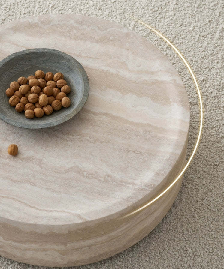 39.37'' Faux MARS Pattern Round Coffee Table - Image 3