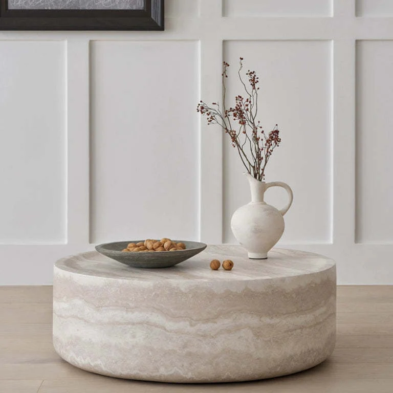 39.37'' Faux MARS Pattern Round Coffee Table - Image 4