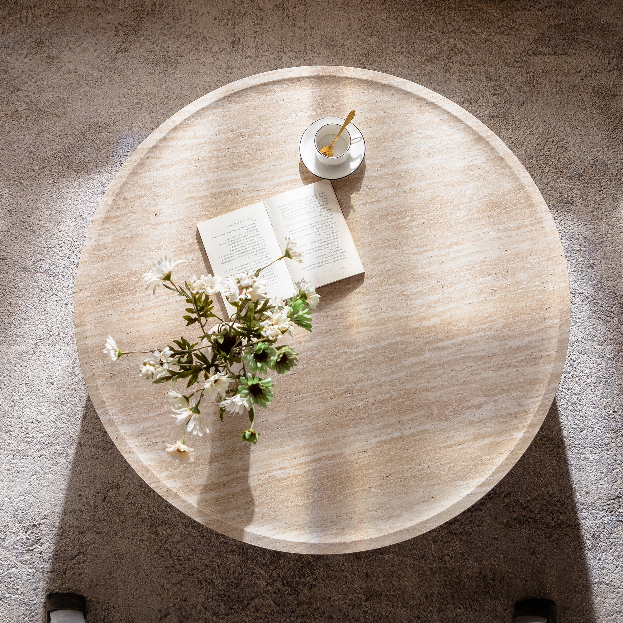 39.37" Round Coffee Table with Mars Pattern - Image 5