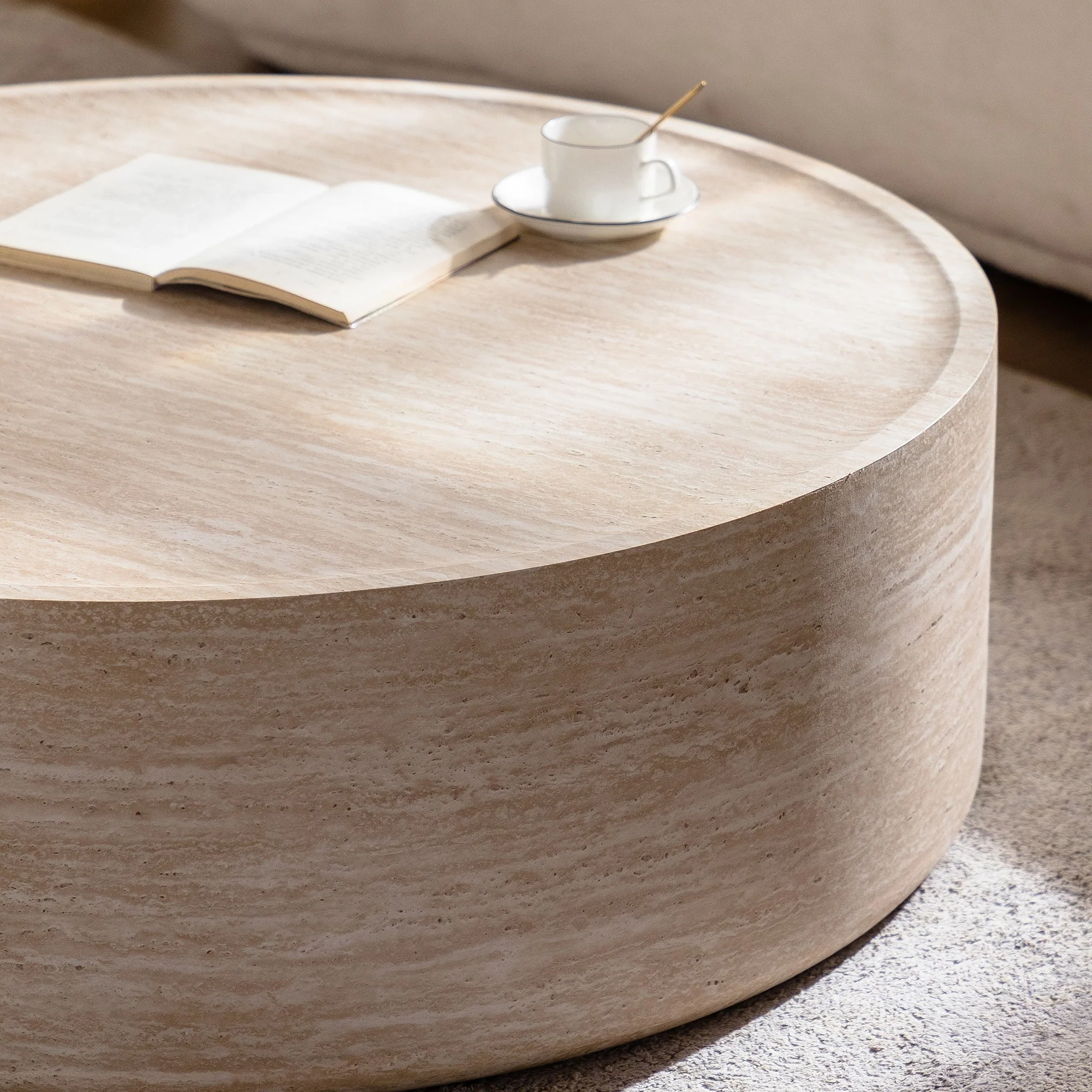 39.37" Round Coffee Table with Mars Pattern - Image 6