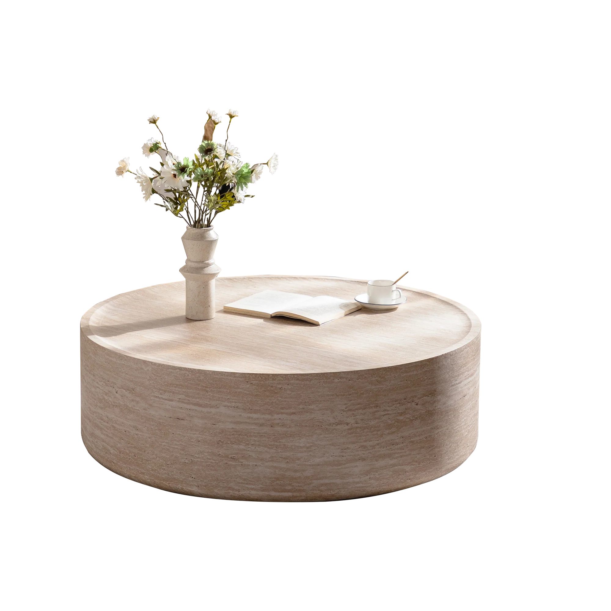 39.37" Round Coffee Table with Mars Pattern - Image 9