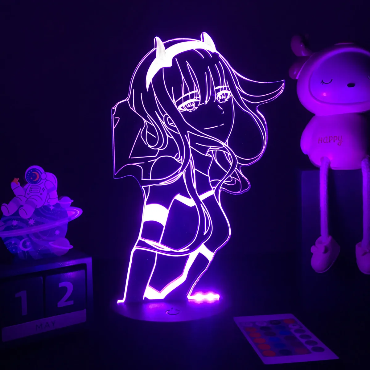 3D Anime Girl LED Night Light 16 Color Illusion Bedside Bedroom Table Lamp - Image 11