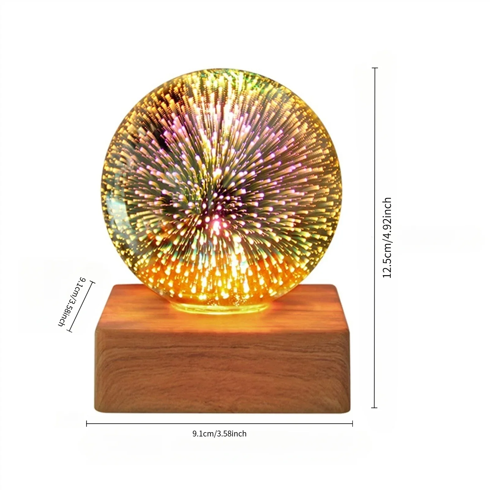 3D Christmas Table Lamp Romantic LED Night Light Bedroom Study Decor - Image 3