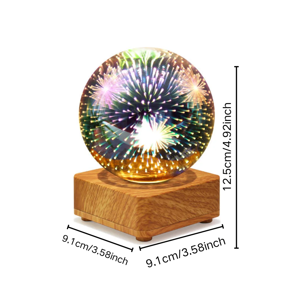 3D Christmas Table Lamp Romantic LED Night Light Bedroom Study Decor - Image 6