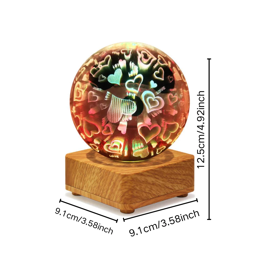 3D Christmas Table Lamp Romantic LED Night Light Bedroom Study Decor - Image 7