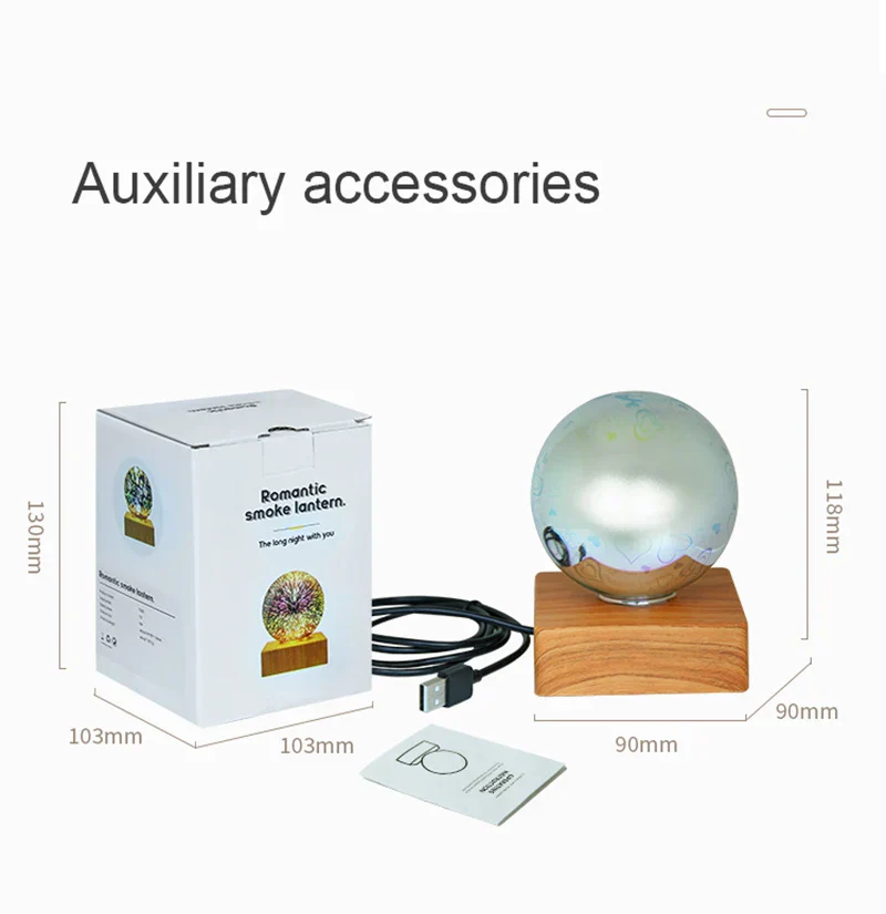 3D Firework LED Night Light Glass Ball Starry Sky Table Lamp - Image 6