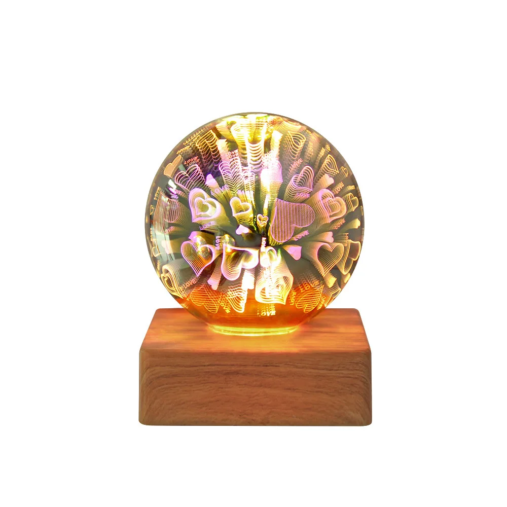 3D Firework LED Night Light Glass Ball Starry Sky Table Lamp - Image 7