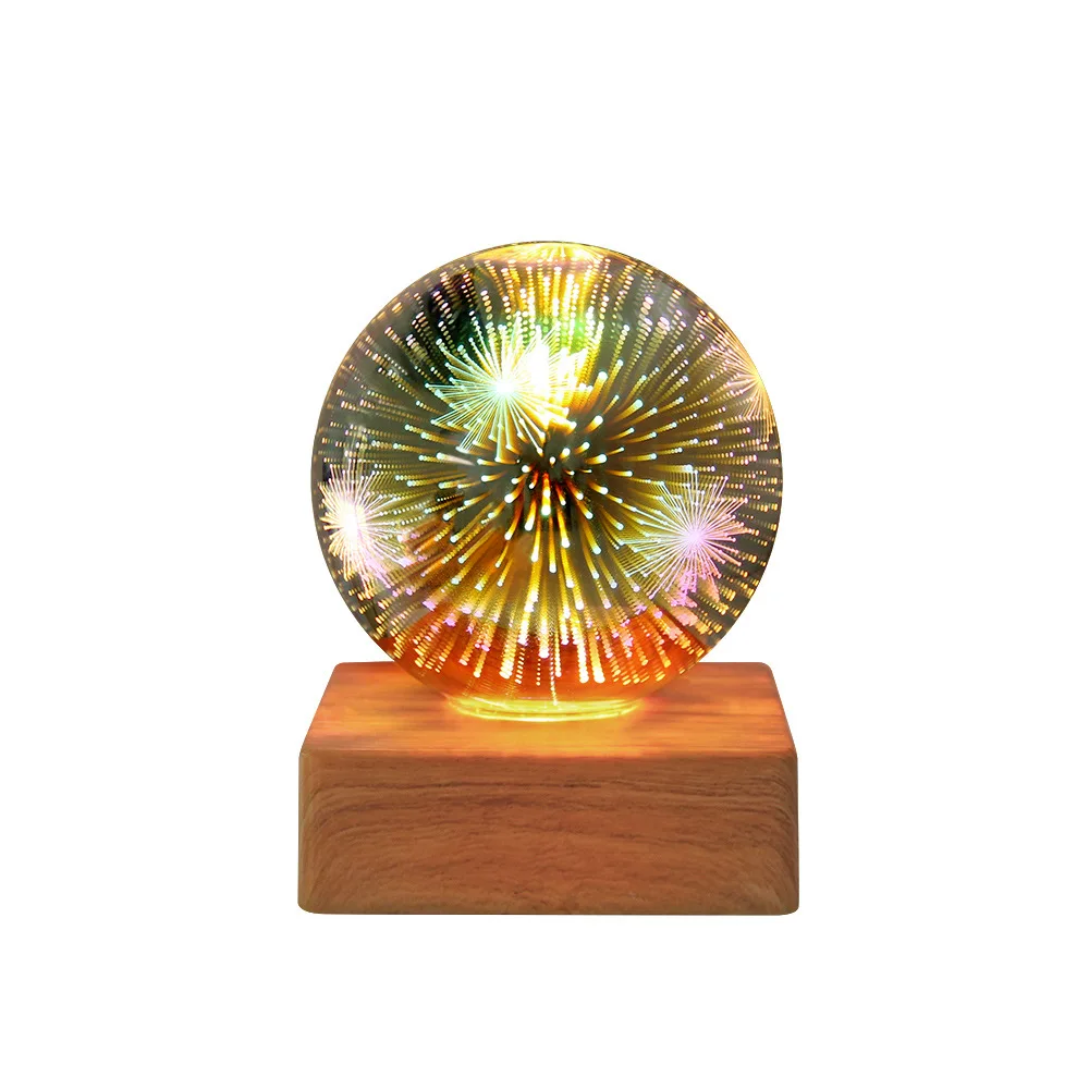3D Firework LED Night Light Glass Ball Starry Sky Table Lamp - Image 8