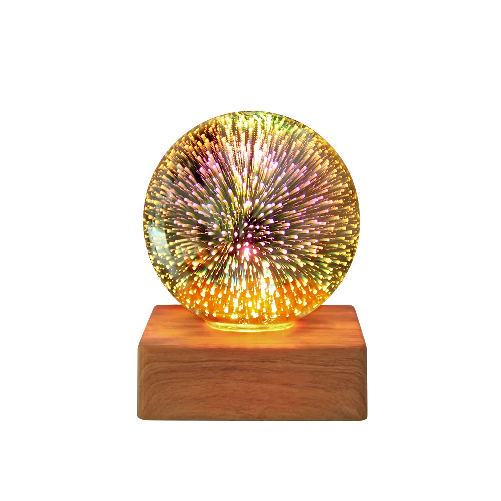 3D Firework LED Night Light Glass Ball Starry Sky Table Lamp - Image 9