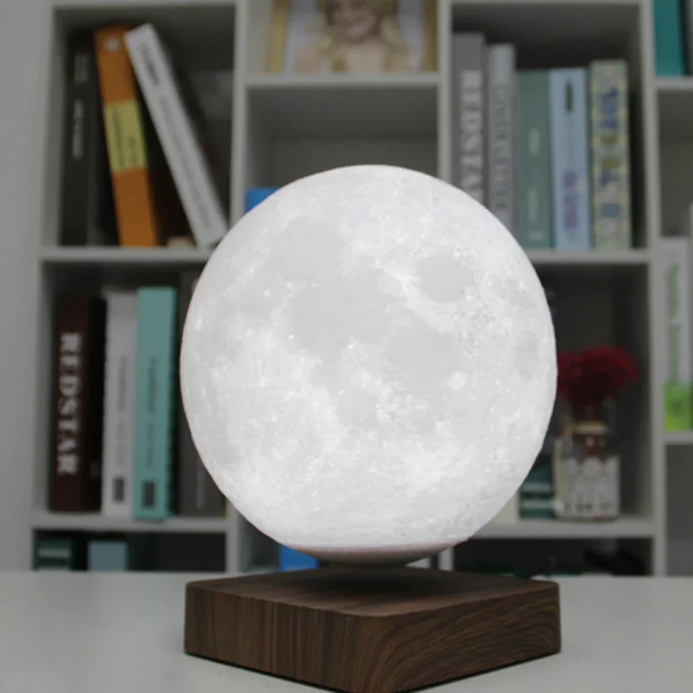 3D Floating Moon Lamp Magnetic Levitating LED Night Light Rotating Desk Decor - Image 4