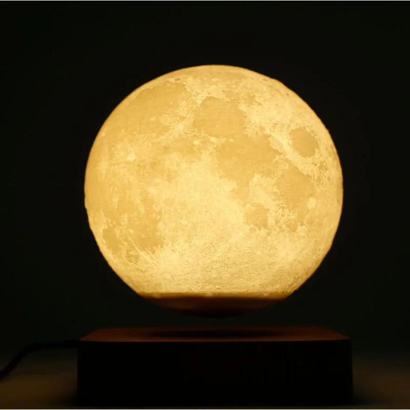 3D Floating Moon Lamp Magnetic Levitating LED Night Light Rotating Desk Decor - Image 5