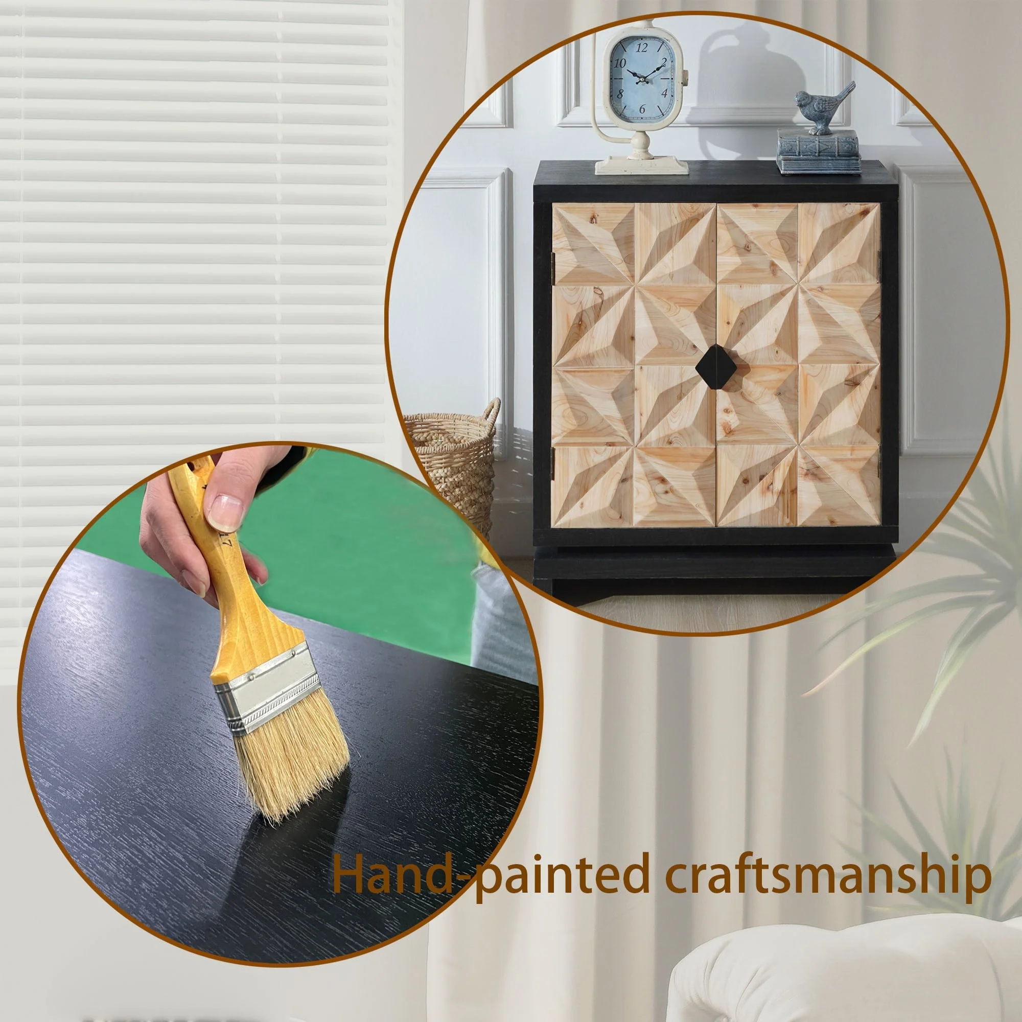 3D Geometric Double-Door Cabinet - Image 12