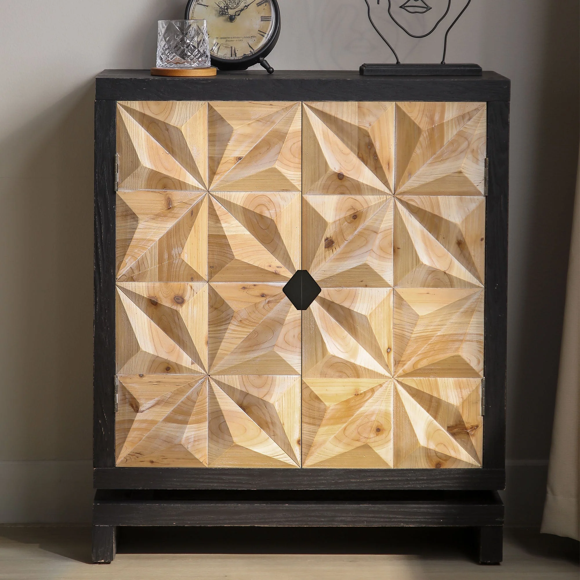 3D Geometric Double-Door Cabinet - Image 2