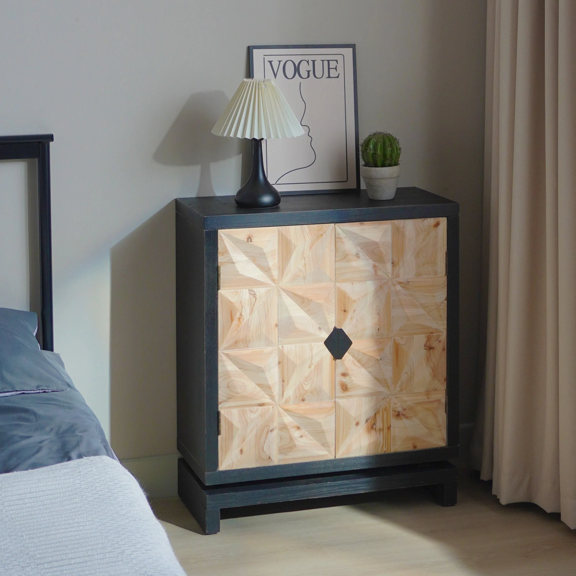 3D Geometric Double-Door Cabinet - Image 4