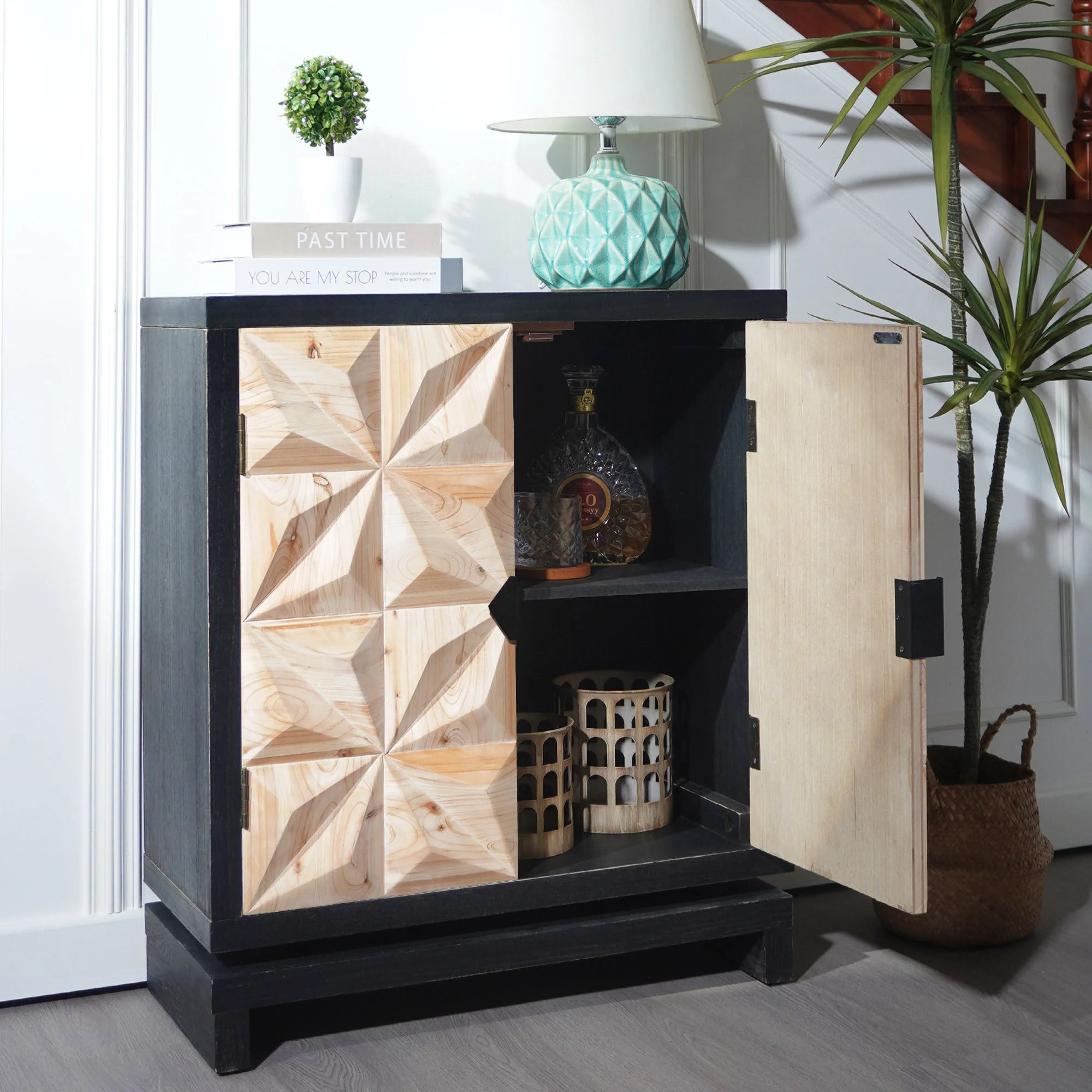 3D Geometric Double-Door Cabinet - Image 7