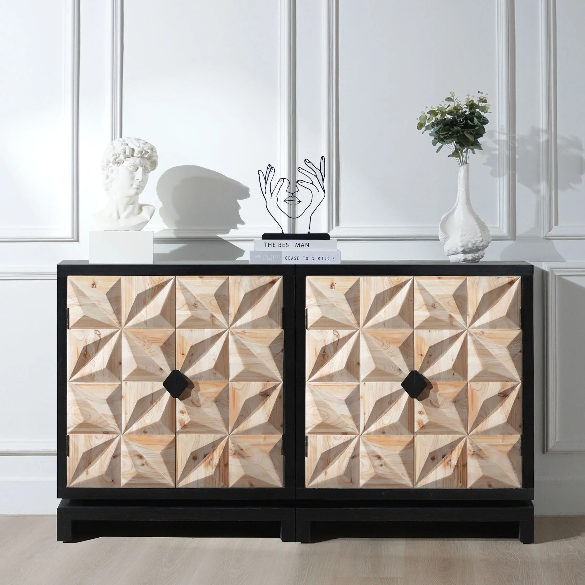 3D Geometric Double-Door Cabinet - Image 8