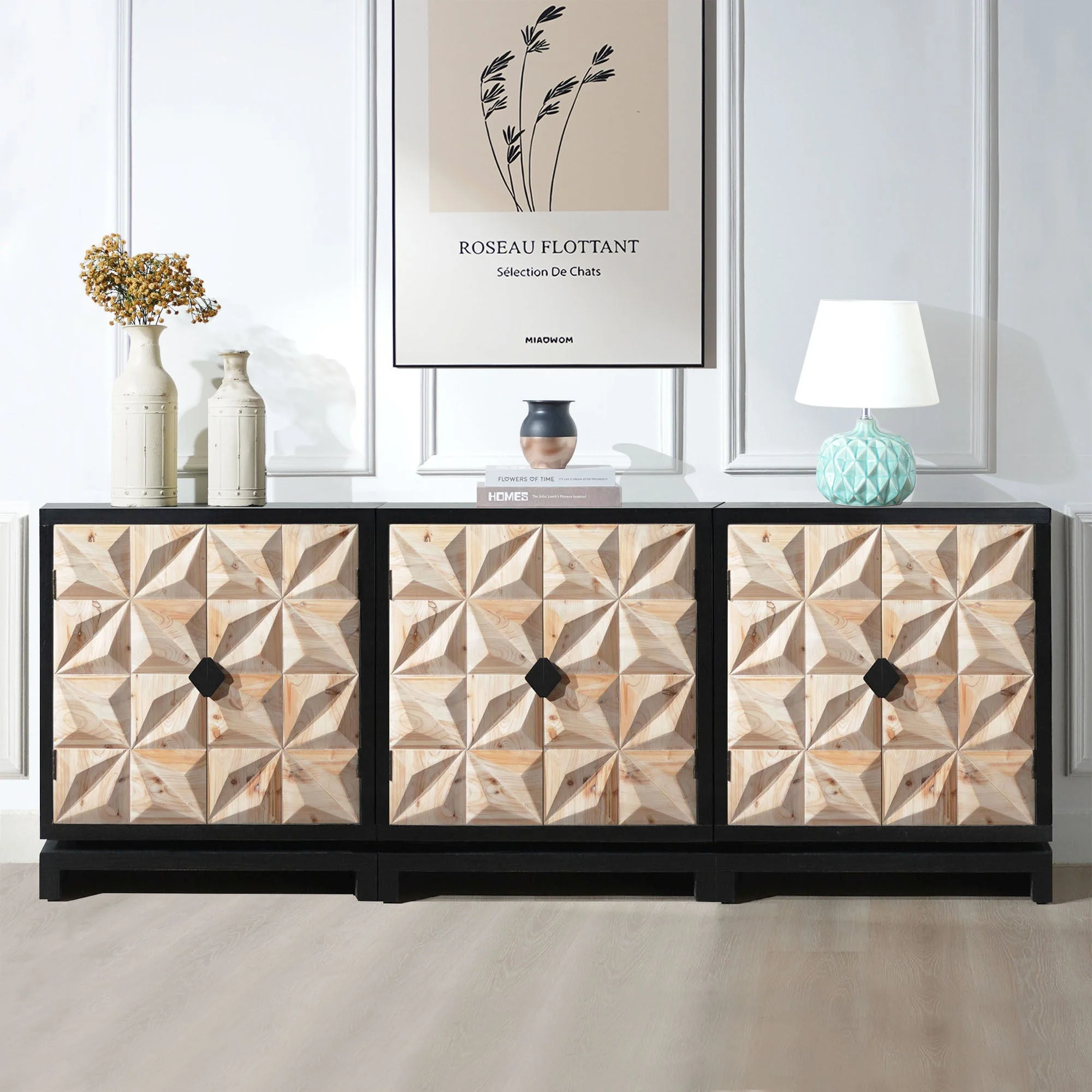 3D Geometric Double-Door Cabinet - Image 9