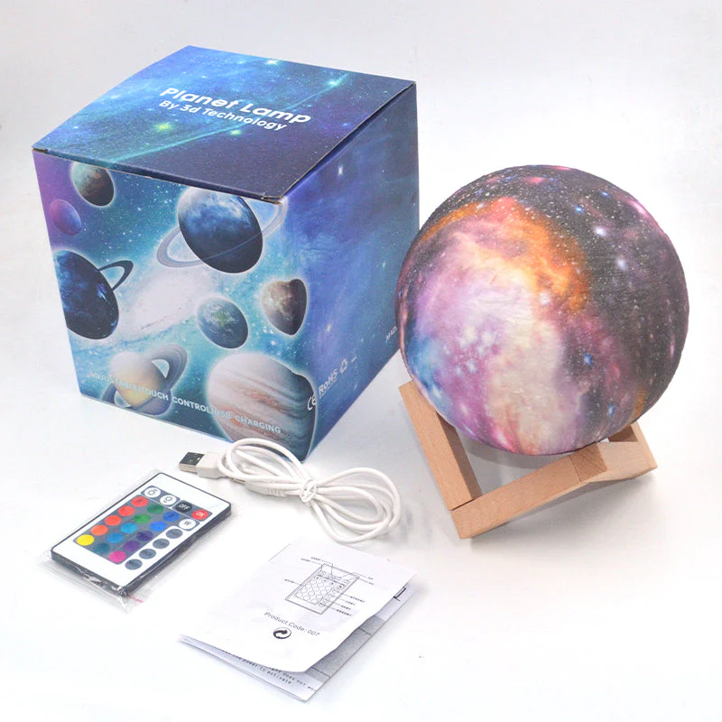 3D Moon Lamp Galaxy Night Light 16 Color Touch Remote LED Kids Bedroom - Image 5