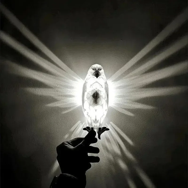 3D Owl Wall Lamp – Bird Sconce Light Halloween Eagle Projector Home Decor - Image 2