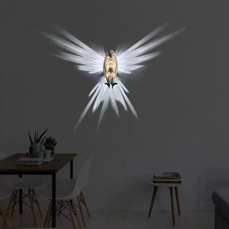 3D Owl Wall Lamp – Bird Sconce Light Halloween Eagle Projector Home Decor - Image 7