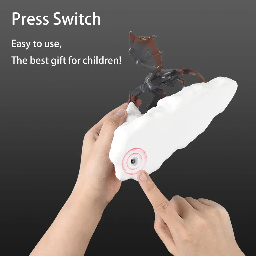 3D Printed Dragon LED Night Light USB Rechargeable Fire Glow Lamp for Kids Bedroom - Image 4