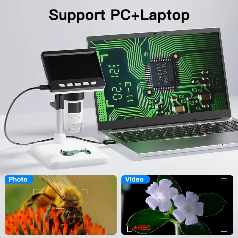 4.3 Inch IPS USB Digital Microscope 1000X Coin Soldering Repair Camera - Image 4