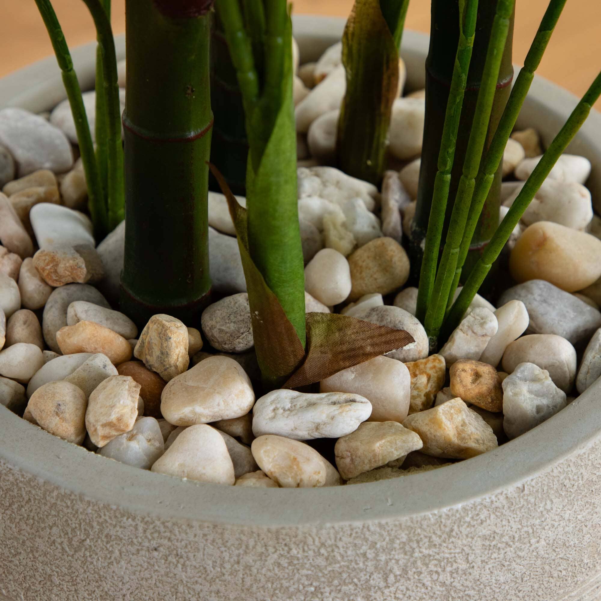 4.5’ Areca Palm Artificial Tree in Sand Colored Planter - Image 4