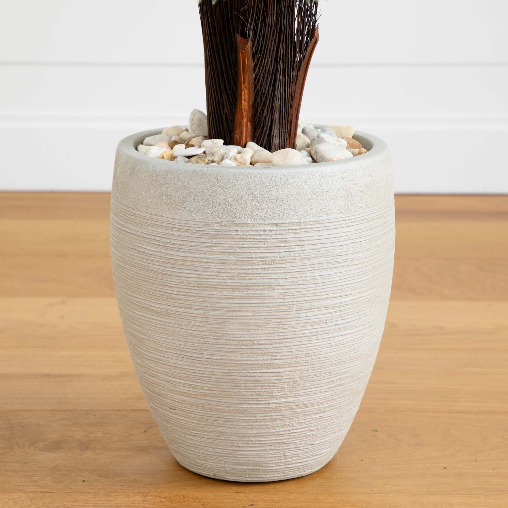 4.5’ Cycas Artificial Tree in Oval Planter (Indoor/Outdoor) - Image 3