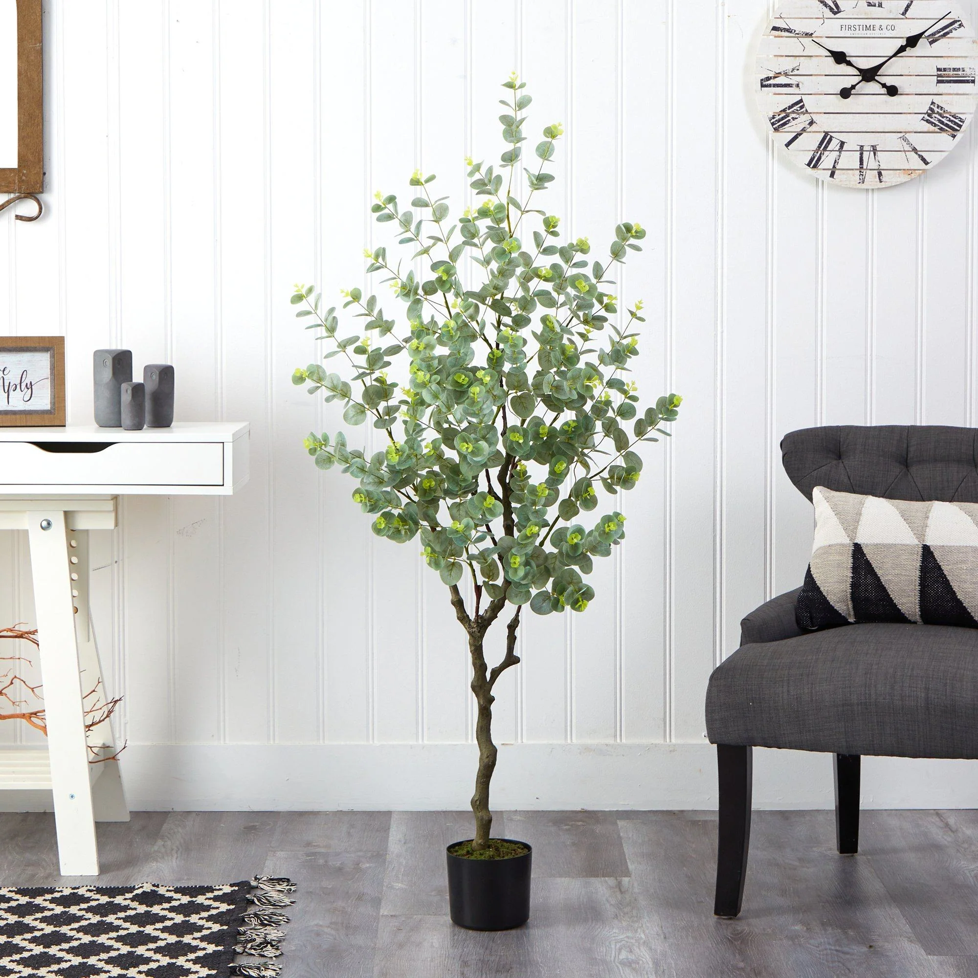 4.5’ Eucalyptus Artificial Tree - Image 3