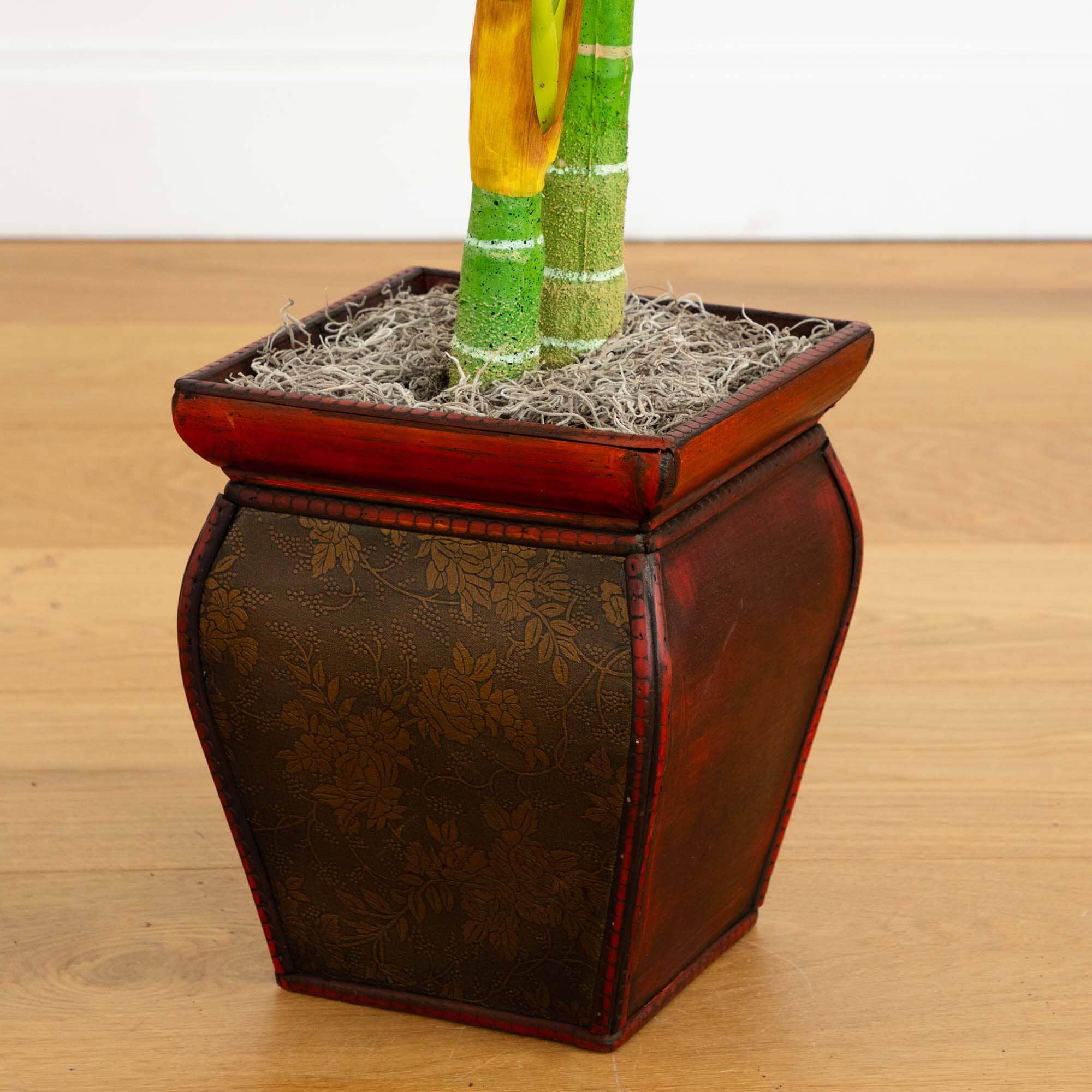 4.5’ Golden Cane Palm w/Decorative Container - Image 3