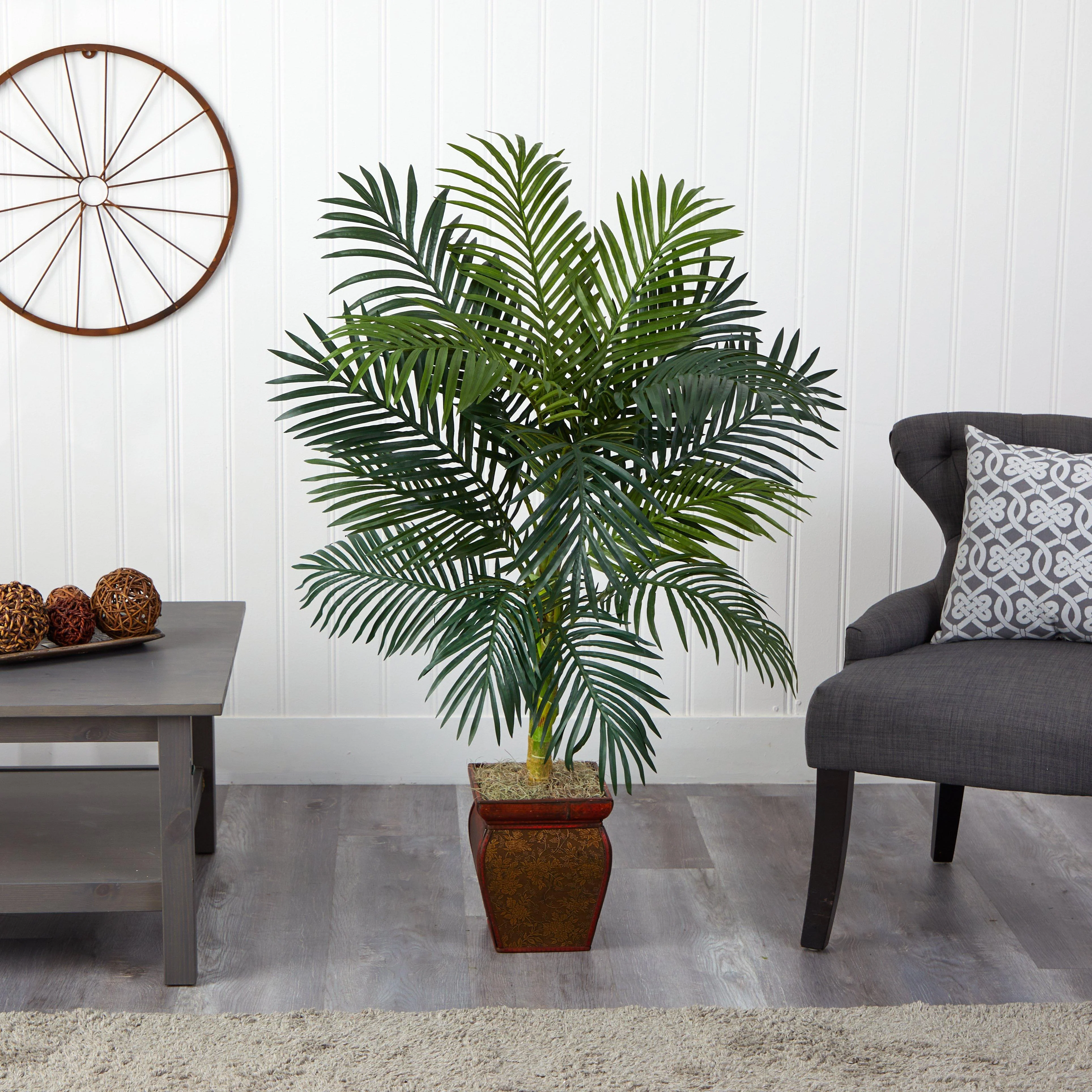 4.5’ Golden Cane Palm w/Decorative Container - Image 6