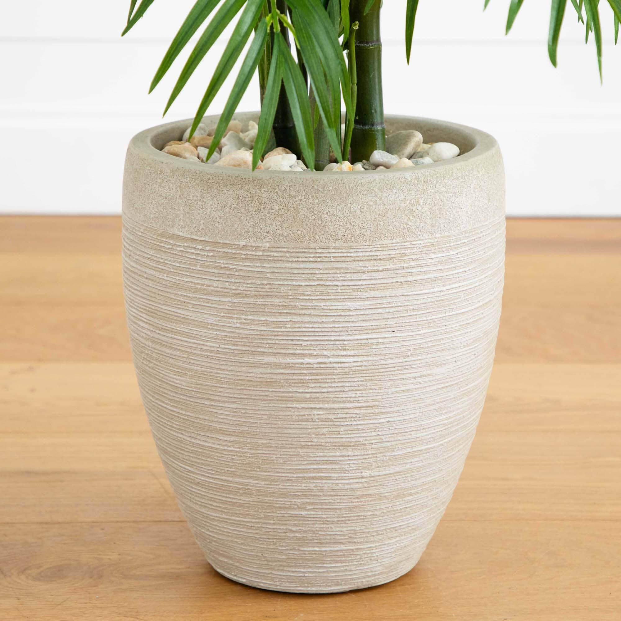 4’ Areca Palm Artificial Tree in Sand Colored Planter - Image 3