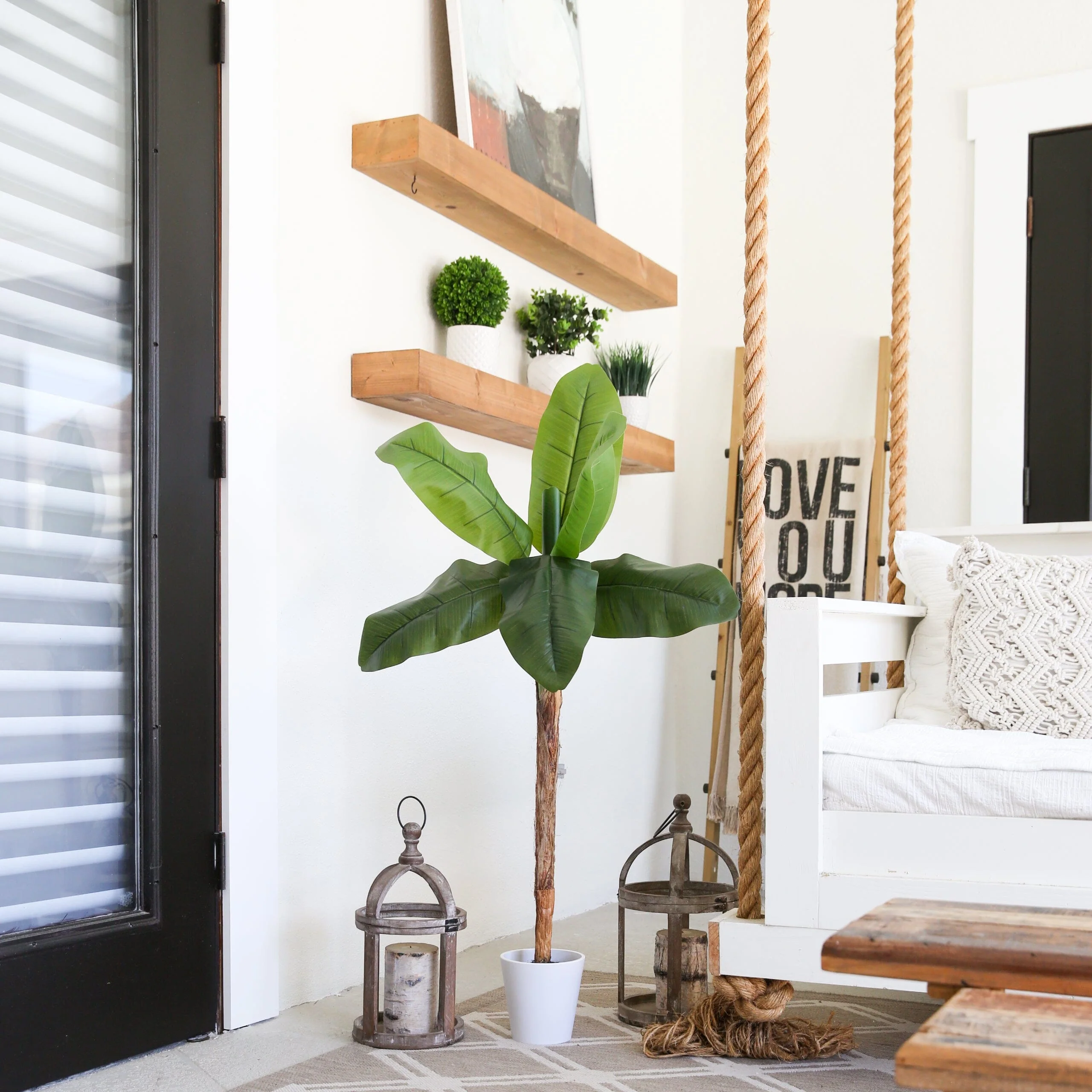 4' Artificial Banana Tree in Decorative Planter - Image 3
