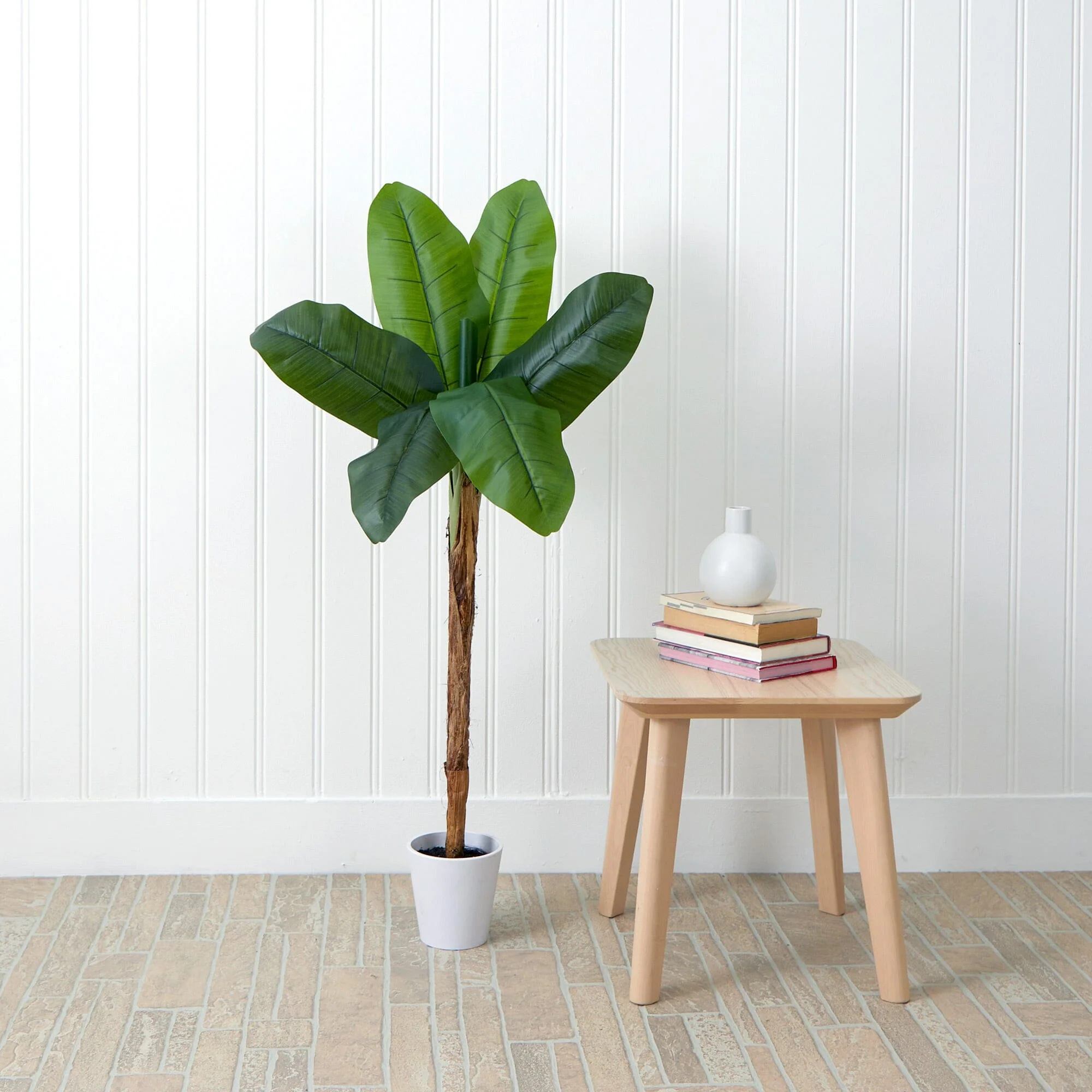 4' Artificial Banana Tree in Decorative Planter - Image 4
