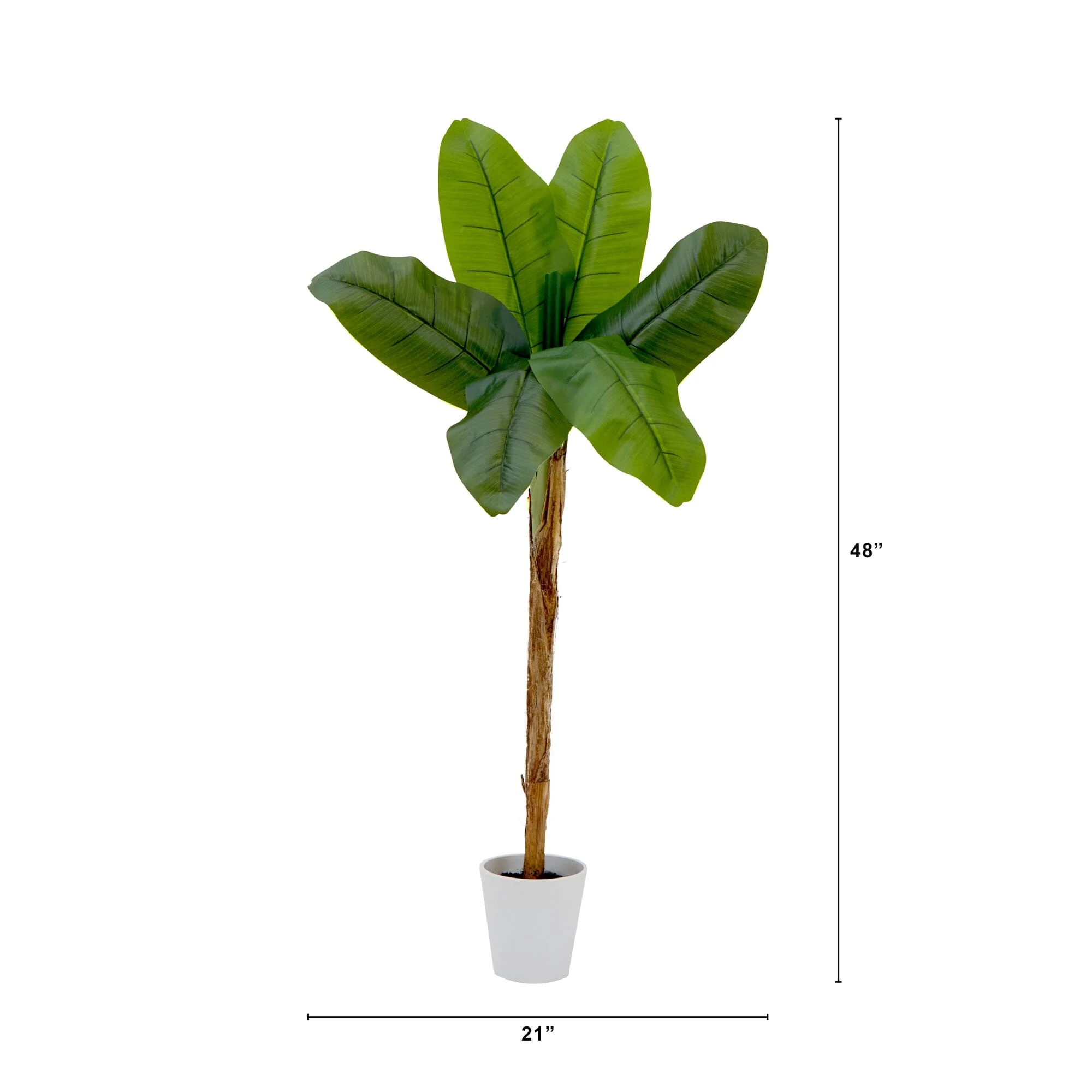 4' Artificial Banana Tree in Decorative Planter - Image 5
