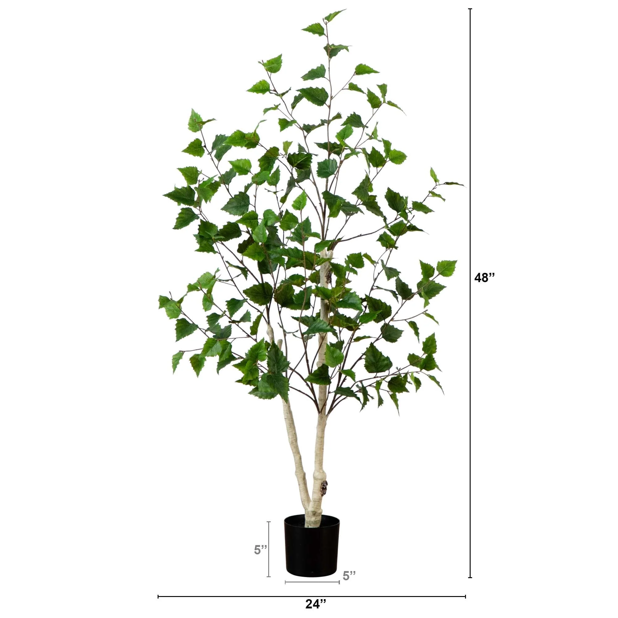 4’ Artificial Birch Tree - Image 5