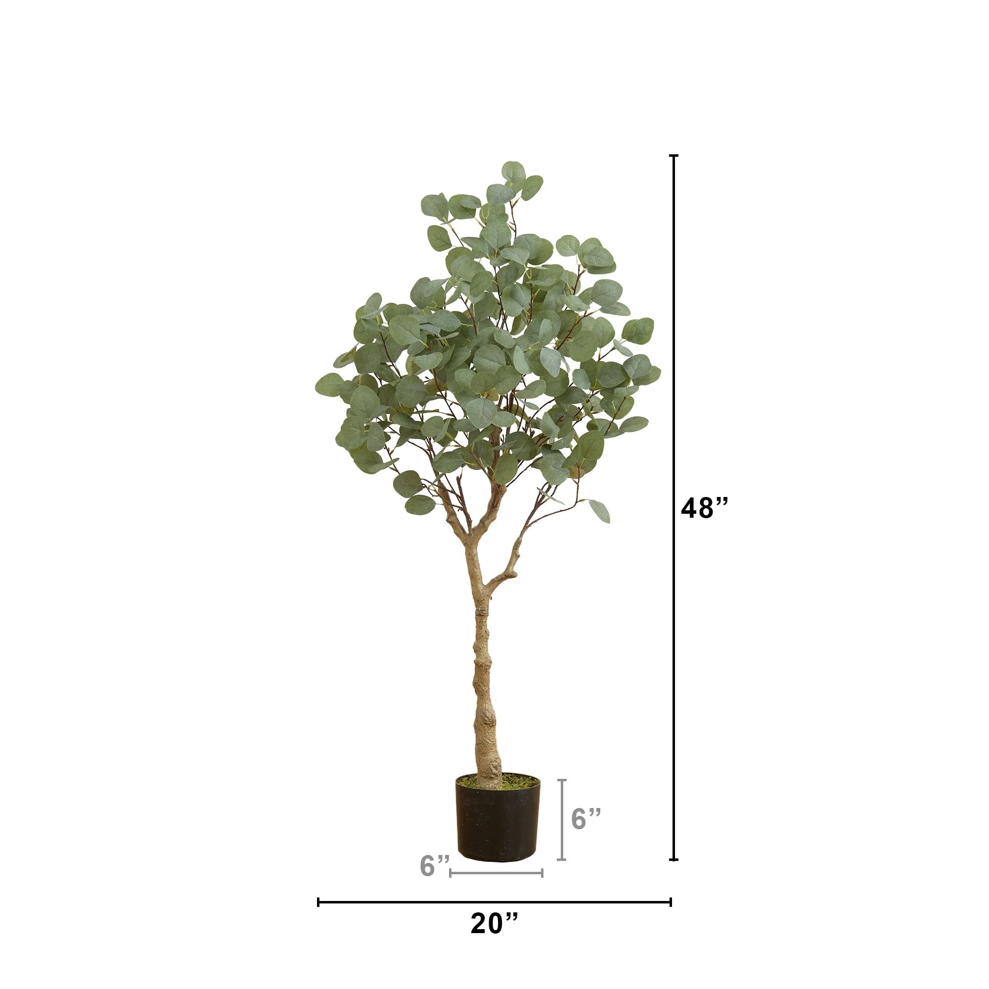 4’ Artificial Eucalyptus Tree - Image 4