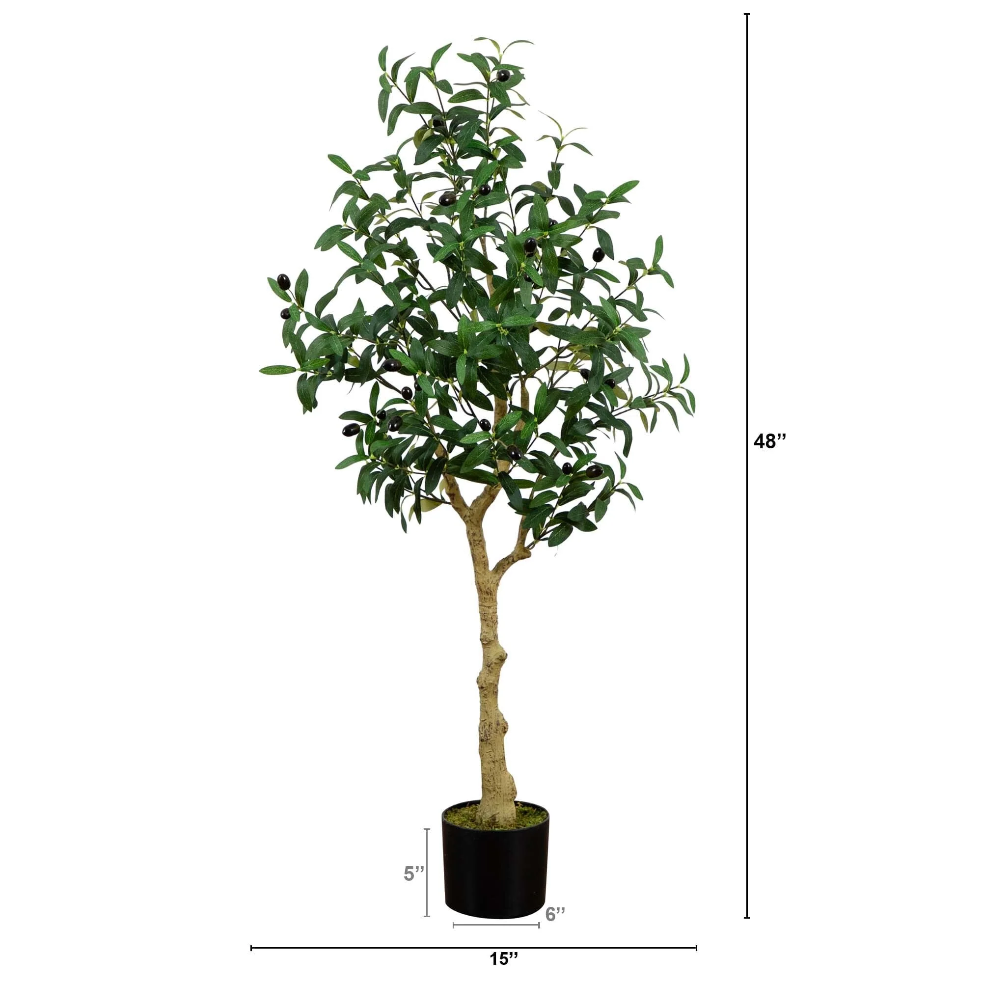 4’ Artificial Olive Tree - Image 6
