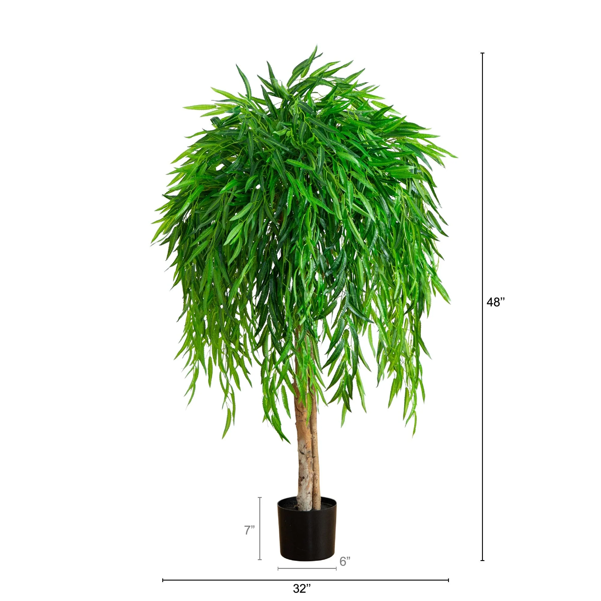 4’ Artificial Willow Tree (Real Touch) - Image 6