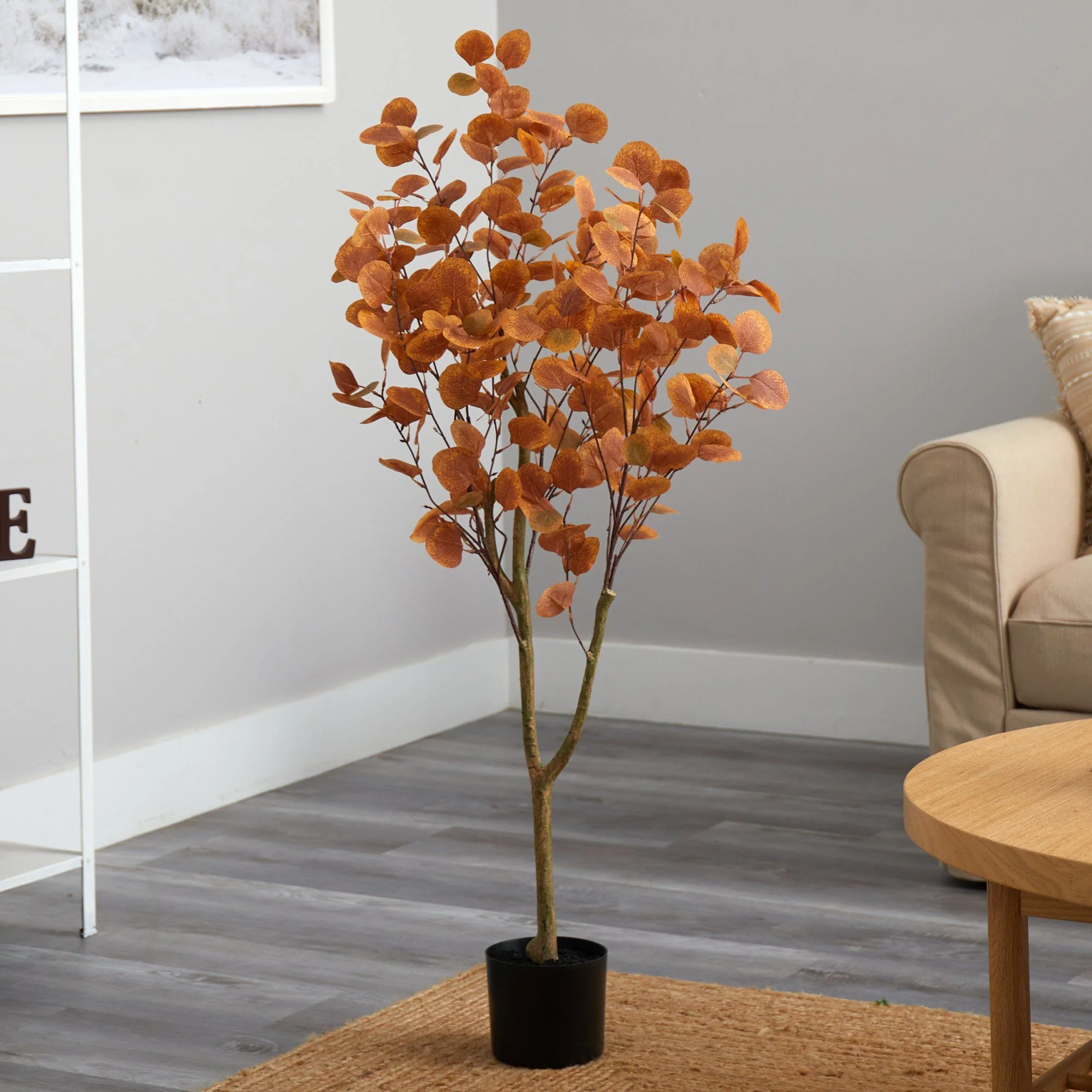 4’ Autumn Eucalyptus Artificial Tree - Image 6