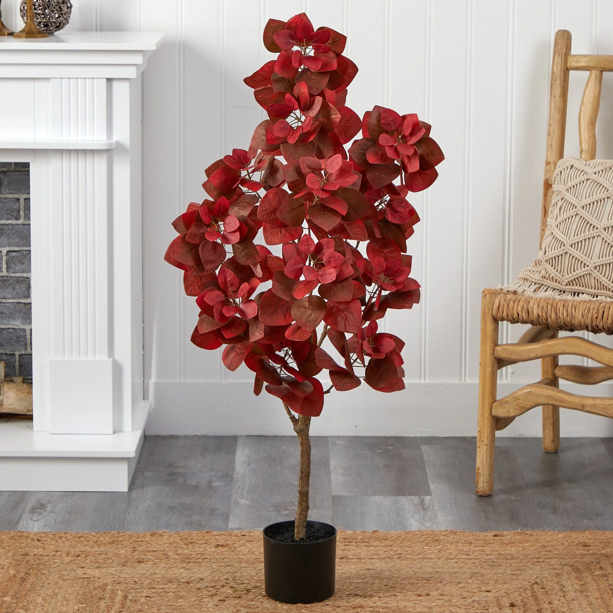 4’ Autumn Pomegranate Artificial Tree - Image 2