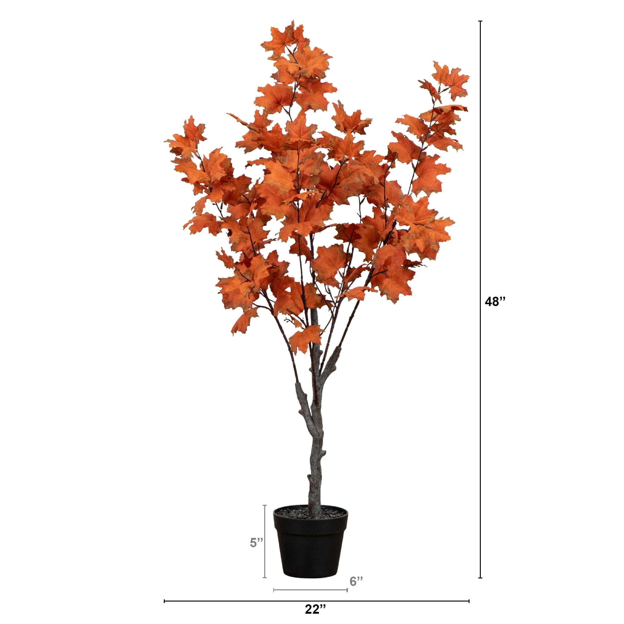 4’ Autumn Smoky Maple Artificial Fall Tree - Image 5